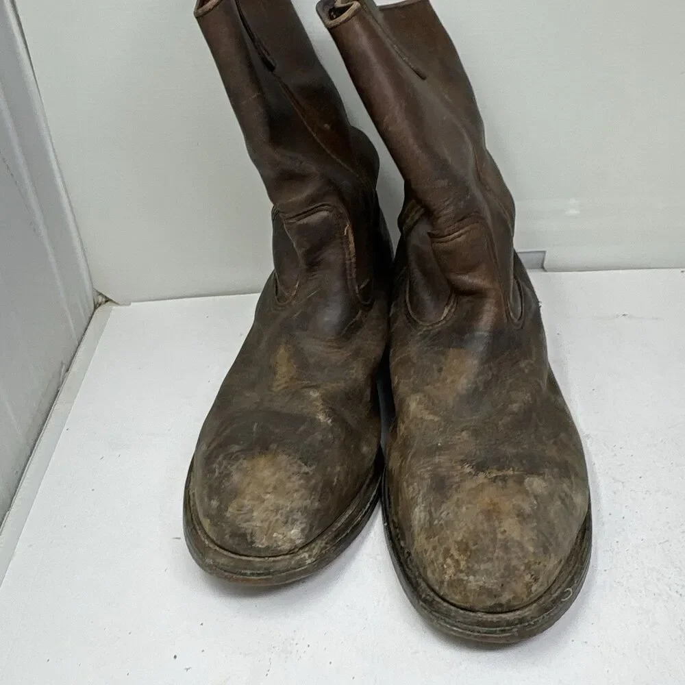 VTG 1996 Red Wing Pecos 12 3E Extra Wide Steel Toe Boots PT91 Distressed